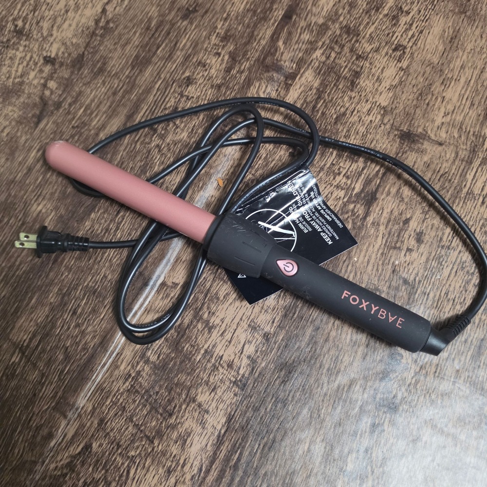FOXYBAE Curling Wand Women 1 inch Rose Gold Black Tourmaline Ceramic Hair Curler